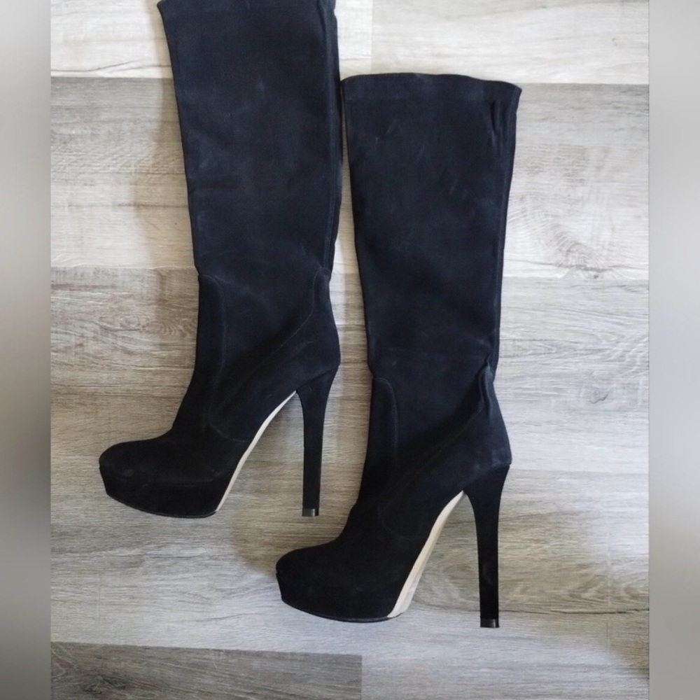 Miu miu authentic Elegant Black Knee-High Women's Boots size 38